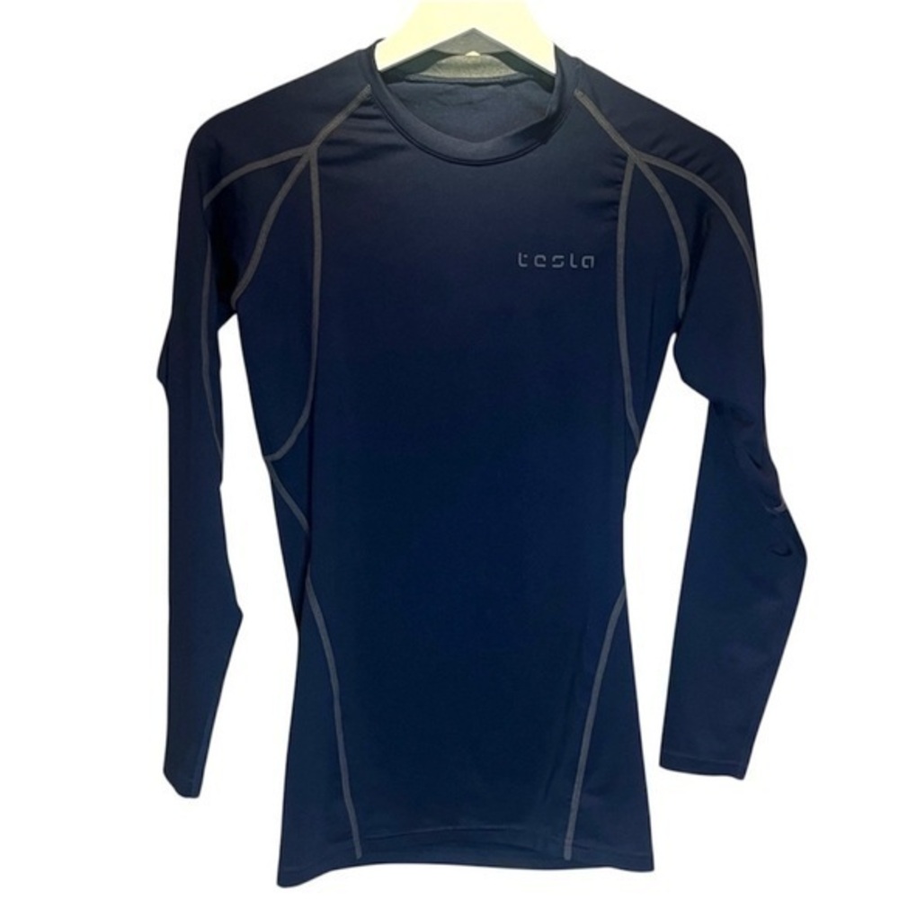 Tesla Men’s Baselayer Compression Long Sleeve Shirt Size Small